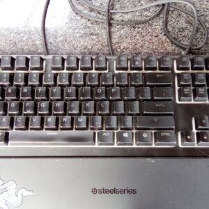 SteelSeries Black Wired Gaming Keyboard - Backlit Mechanical Style